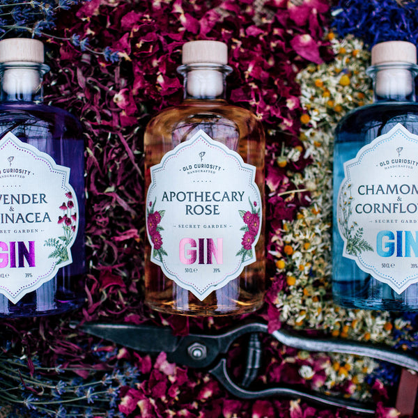 Natural Colour Changing Gins: Old Curiosity Secret Garden Gin